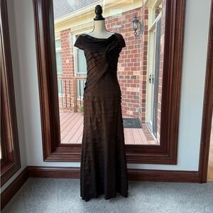 Tadashi Shoji Tiered Ruffled Formal Maxi